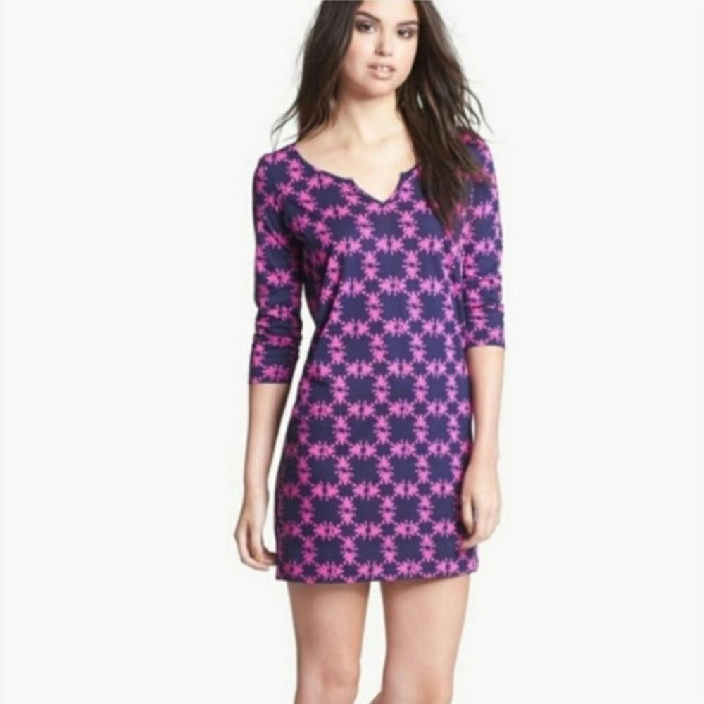 Lilly Pulitzer Gretchen Pima Cotton Get Hoppy Frog Print Shift Dress Medium